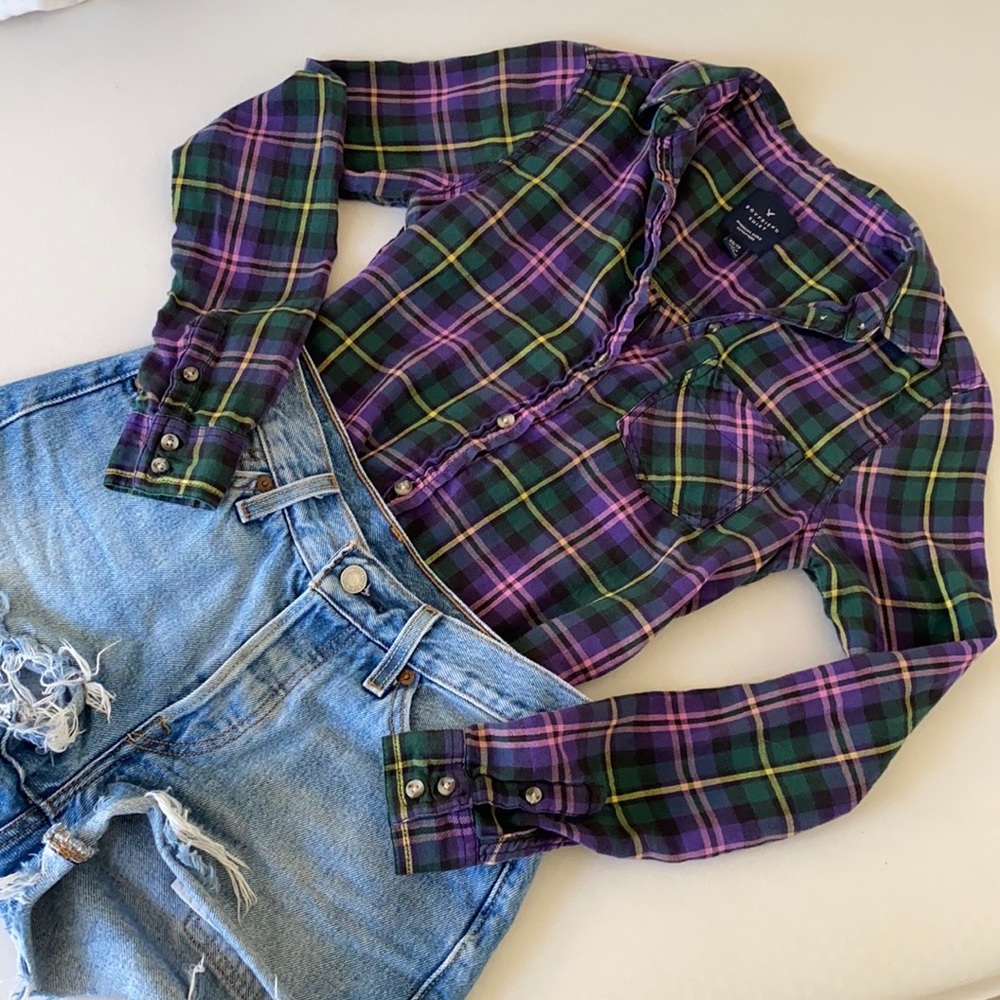 AEO Boyfriend Shirt Flannel / XS
